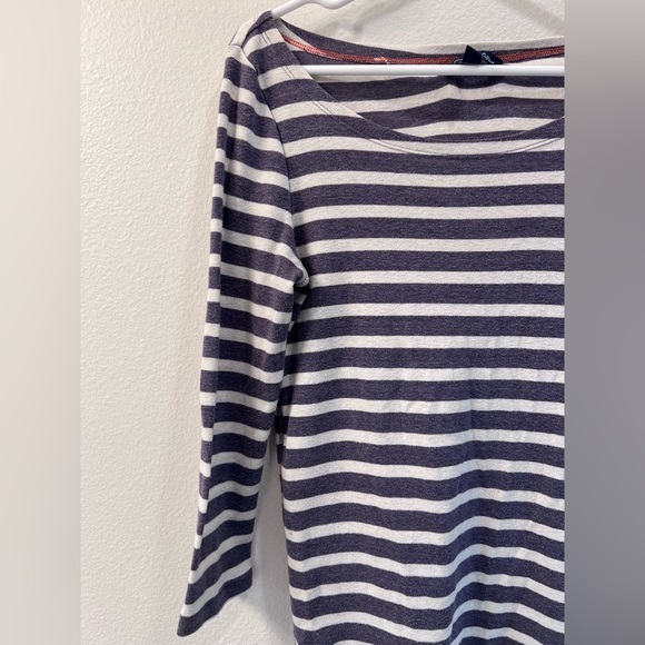 Striped Three Quarter Sleeve Off The Shoulder Tee - Picture 2 of 8